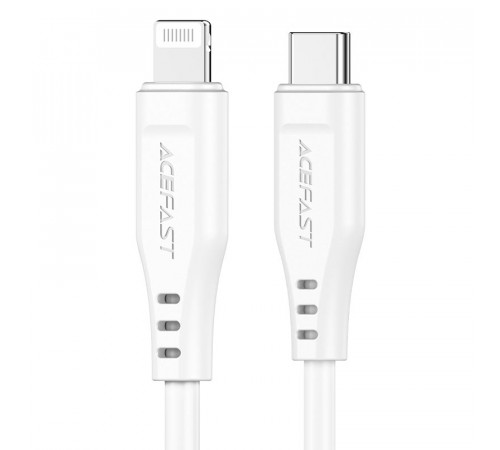 Кабель ACEFAST C3-01 Type-C to iP 3A, 30W, TPE, TPE connectors, White (6974316280811)