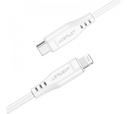 Кабель ACEFAST C3-01 Type-C to iP 3A, 30W, TPE, TPE connectors, White (6974316280811)