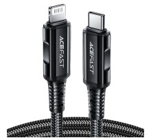 Кабель ACEFAST C4-01 Type-C to iP 3A, 30W, 1.8m, nylon, zinc connectors, Black (6974316281306)