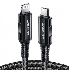 Кабель ACEFAST C4-01 Type-C to iP 3A, 30W, 1.8m, nylon, zinc connectors, Black (6974316281306)