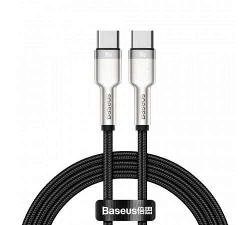 Кабель Baseus Cafule Series Metal Data Cable Type-C to Type-C 100W 1m Black (CATJK-C01)