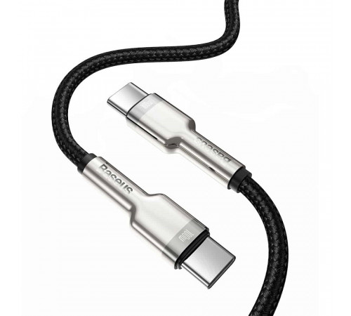 Кабель Baseus Cafule Series Metal Data Cable Type-C to Type-C 100W 1m Black (CATJK-C01)