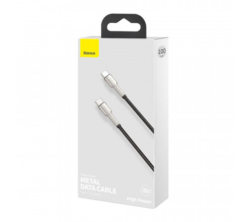Кабель Baseus Cafule Series Metal Data Cable Type-C to Type-C 100W 1m Black (CATJK-C01)