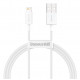 Кабель Baseus Superior Series USB to iP 2.4A 1m White (CALYS-A02)