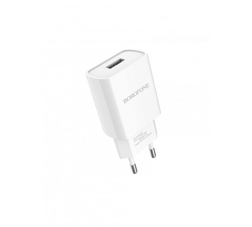 Мережевий зарядний пристрій з кабелем BOROFONE BA20A Sharp single port charger set(Type-C) 10.5W White (6931474700742)