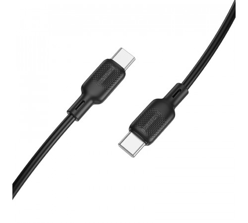 Кабель BOROFONE BX113 Lenny 60W silicone charging data cable C to C(L=1M) Black (6941991115455)