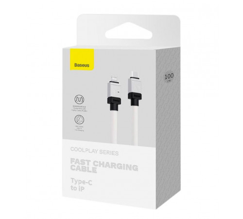 Кабель Baseus CoolPlay Series Fast Charging Cable Type-C to iP 20W 1m White (CAKW000002)