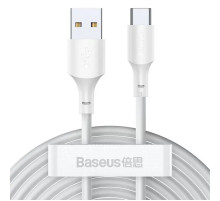 Кабель Baseus Simple Wisdom Data Cable Kit USB to Type-C 5A (2PCS/Set）1.5m White (TZCATZJ-02)