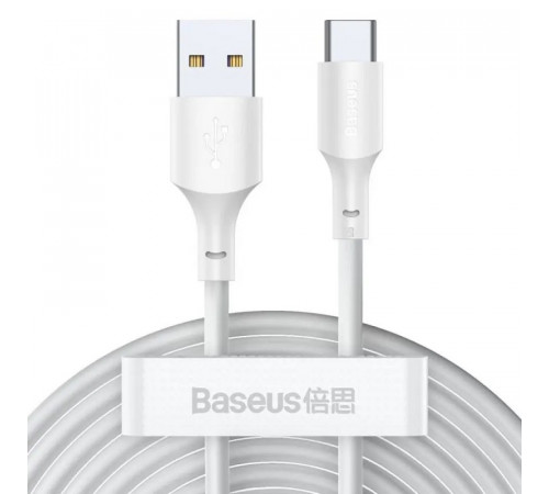 Кабель Baseus Simple Wisdom Data Cable Kit USB to Type-C 5A (2PCS/Set）1.5m White (TZCATZJ-02)