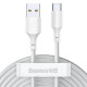 Кабель Baseus Simple Wisdom Data Cable Kit USB to Type-C 5A (2PCS/Set）1.5m White (TZCATZJ-02)