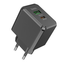 Мережевий зарядний пристрій HOCO CS14A Ocean PD20W+QC3.0 charger Black (6942007603898)