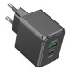 Мережевий зарядний пристрій HOCO CS14A Ocean PD20W+QC3.0 charger Black (6942007603898)