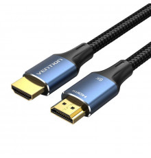 Кабель Vention Cotton Braided HDMI-A Male to Male HD v2.1 Cable 8K 5M Blue Aluminum Alloy Type (ALGLJ) (ALGLJ)