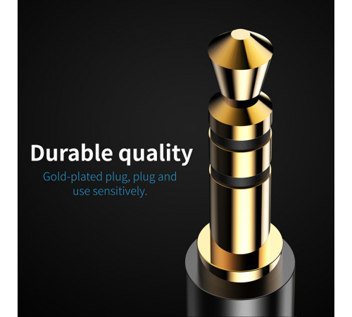 Аудіокабель Baseus Yiven Type-C male To 3.5 male, nylon braid, 1,2m, Black (CAM01-01)