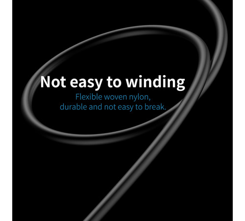 Аудіокабель Baseus Yiven Type-C male To 3.5 male, nylon braid, 1,2m, Black (CAM01-01)