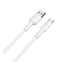 Кабель BOROFONE BX30 USB to Type-C, 3A, 1m, silicone, TPE connectors, White (6931474706935)