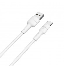 Кабель BOROFONE BX30 USB to Type-C, 3A, 1m, silicone, TPE connectors, White (6931474706935)