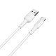 Кабель BOROFONE BX30 USB to Type-C, 3A, 1m, silicone, TPE connectors, White (6931474706935)