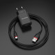 Мережевий зарядний пристрій з кабелем BOROFONE BA20A Sharp single port charger set(Type-C) 10.5W Black (6931474702142)