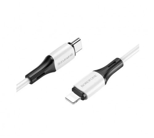 Кабель BOROFONE BX79 Type-C to iP 3A, 20W, 1m,,  silicone, silicone connectors, White (6974443384734)