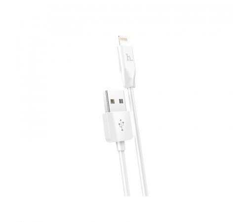 Кабель HOCO X1 USB to iP 2.4A, 1m, PVC, PVC connectors, White (6957531032007)