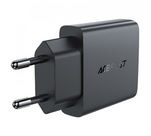 Мережевий зарядний пристрій ACEFAST A69 PD30W GaN (USB-A+USB-C) ultra-thin charger Black (6974316282709)