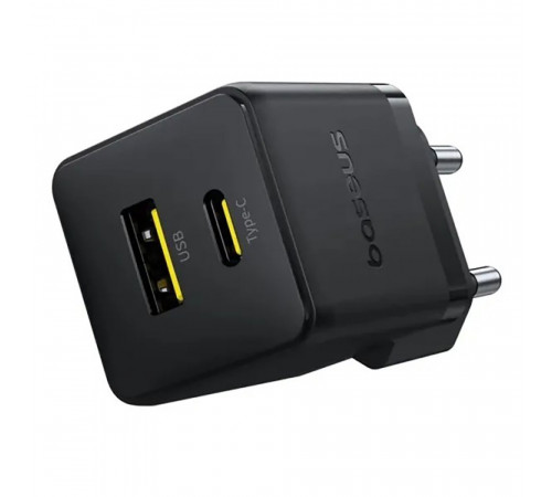 Мережевий зарядний пристрій Baseus Palm Fast Charger C+U 20W EU Cluster Black (P10111608113-00)