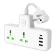 Мережевий подовжувач HOCO  AC11A Voyage 2-position expansion socket(1C3A) (8.5 cm) White (6942007607063)