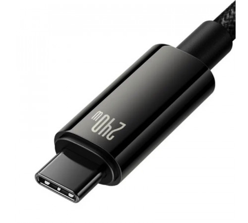 Кабель Baseus Tungsten Gold Fast Charging Data Cable Type-C to Type-C 240W 2m Black (CAWJ040101)