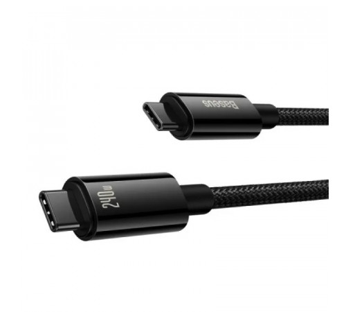 Кабель Baseus Tungsten Gold Fast Charging Data Cable Type-C to Type-C 240W 2m Black (CAWJ040101)