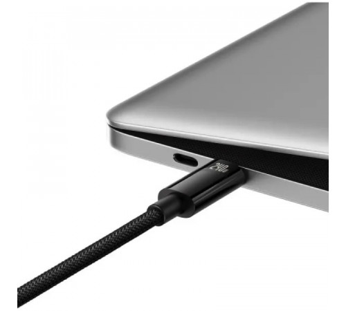 Кабель Baseus Tungsten Gold Fast Charging Data Cable Type-C to Type-C 240W 2m Black (CAWJ040101)