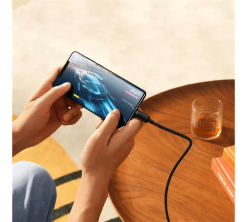 Кабель Baseus Tungsten Gold Fast Charging Data Cable Type-C to Type-C 240W 2m Black (CAWJ040101)