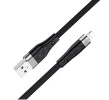 Кабель HOCO X53 USB to iP 2.4A, 1m, silicone, aluminum connectors, Black (6931474738059)