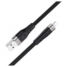 Кабель HOCO X53 USB to iP 2.4A, 1m, silicone, aluminum connectors, Black (6931474738059)
