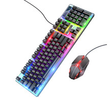 Миша + клавіатура HOCO GM18 Luminous gaming keyboard and mouse set Black (6931474783684)