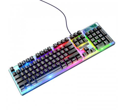 Миша + клавіатура HOCO GM18 Luminous gaming keyboard and mouse set Black (6931474783684)