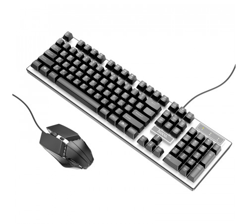 Миша + клавіатура HOCO GM18 Luminous gaming keyboard and mouse set Black (6931474783684)