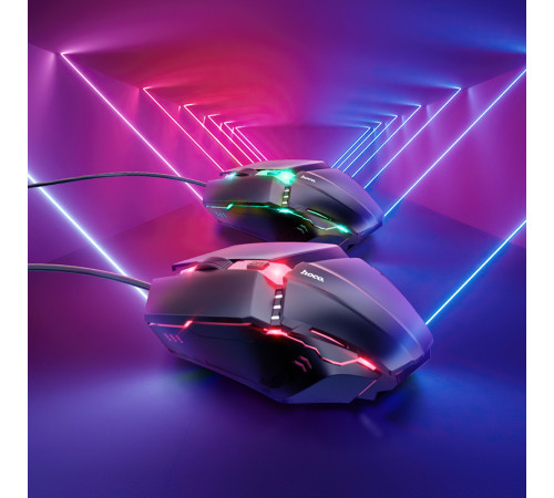 Миша + клавіатура HOCO GM18 Luminous gaming keyboard and mouse set Black (6931474783684)
