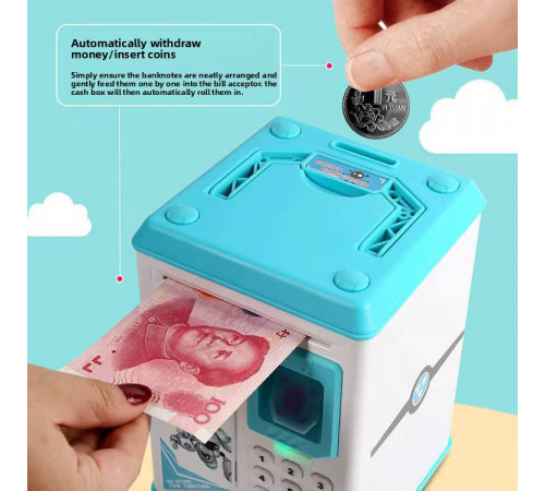 Сейф-скарбничка Robot №906 з кодом, вібитком пальця, світлом та звуком (3хАА)