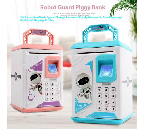 Сейф-скарбничка Robot №906 з кодом, вібитком пальця, світлом та звуком (3хАА)