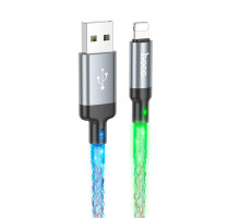 Кабель HOCO U112 Shine charging data cable for iP Gray (6931474788801)