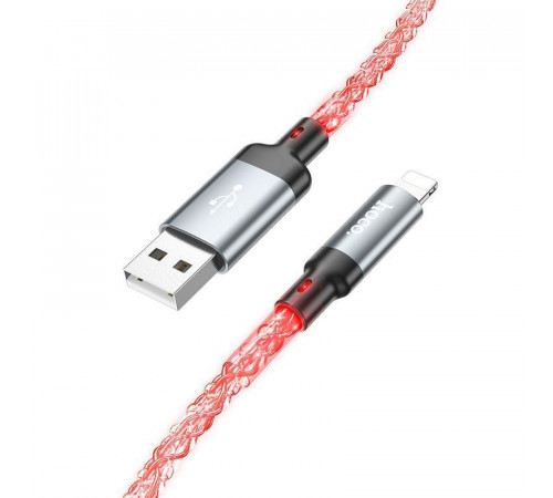 Кабель HOCO U112 Shine charging data cable for iP Gray (6931474788801)