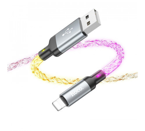 Кабель HOCO U112 Shine charging data cable for iP Gray (6931474788801)