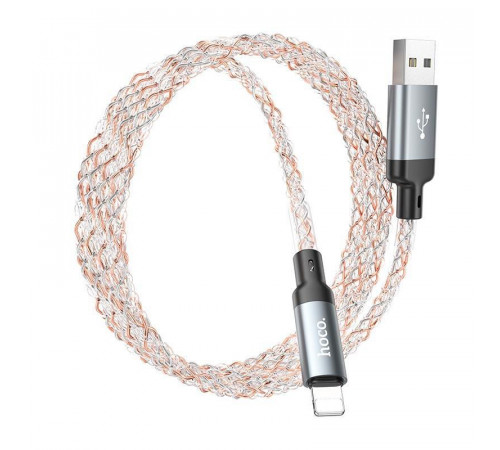 Кабель HOCO U112 Shine charging data cable for iP Gray (6931474788801)