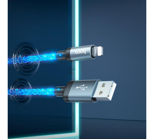 Кабель HOCO U112 Shine charging data cable for iP Gray (6931474788801)