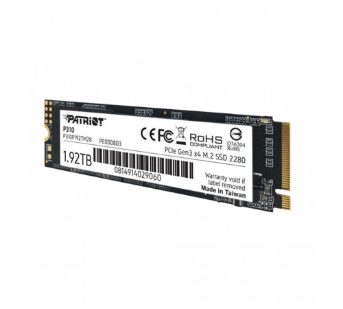 Накопичувач SSD M.2 Patriot P310 1920GB NVMe 2280 PCIe 3.0x4 3D NAND TLC (P310P192TM28)