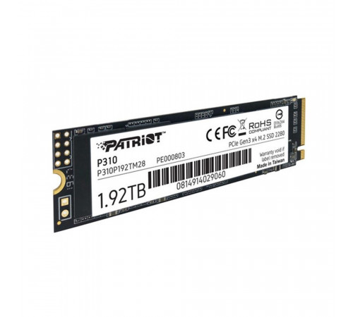 Накопичувач SSD M.2 Patriot P310 1920GB NVMe 2280 PCIe 3.0x4 3D NAND TLC (P310P192TM28)