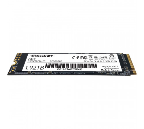 Накопичувач SSD M.2 Patriot P310 1920GB NVMe 2280 PCIe 3.0x4 3D NAND TLC (P310P192TM28)