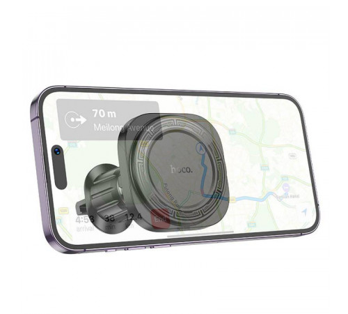 Автотримач для телефона HOCO H28 Rainbow ring magnetic car holder(air outlet) Black (6942007611459)