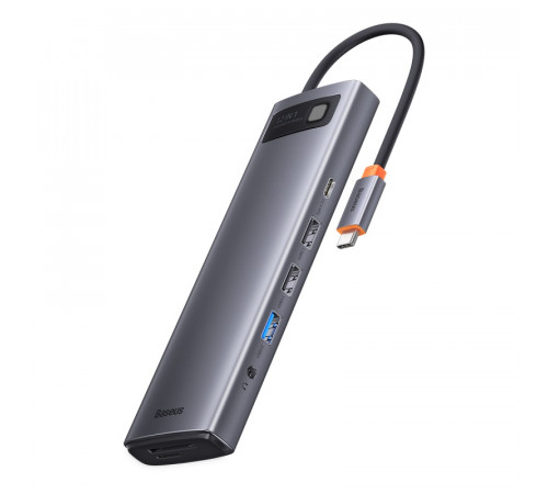 USB-хаб Baseus Metal Gleam Series 12-in-1 Multifunctional Type-C HUB Docking Station Gray (WKWG020213)